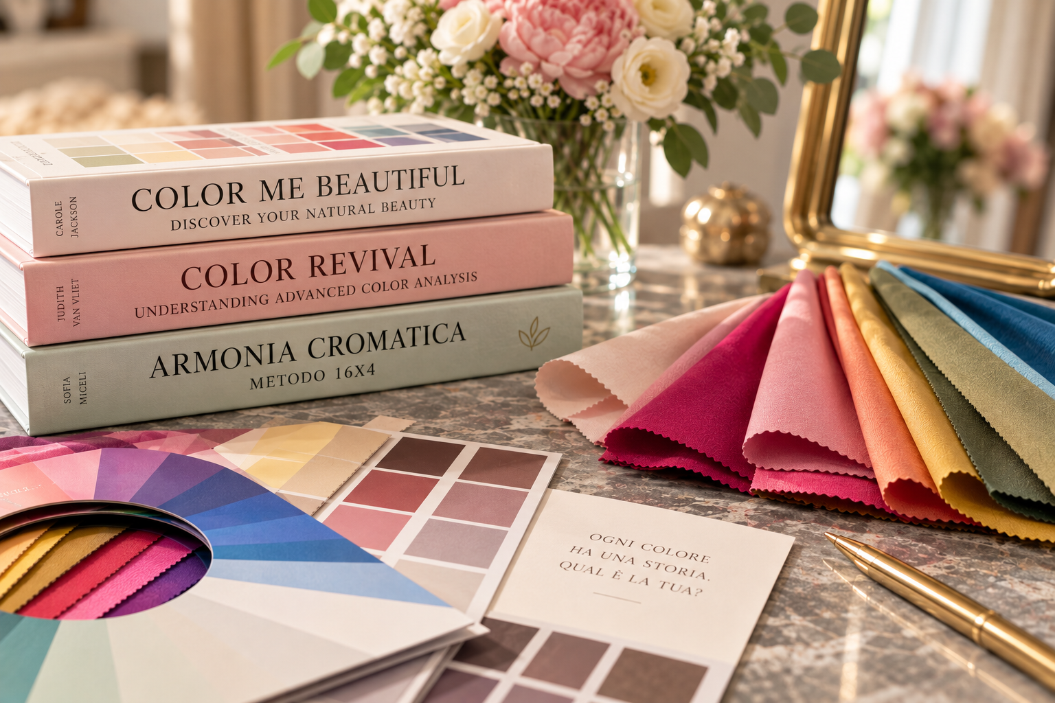 Libri e palette armocromia